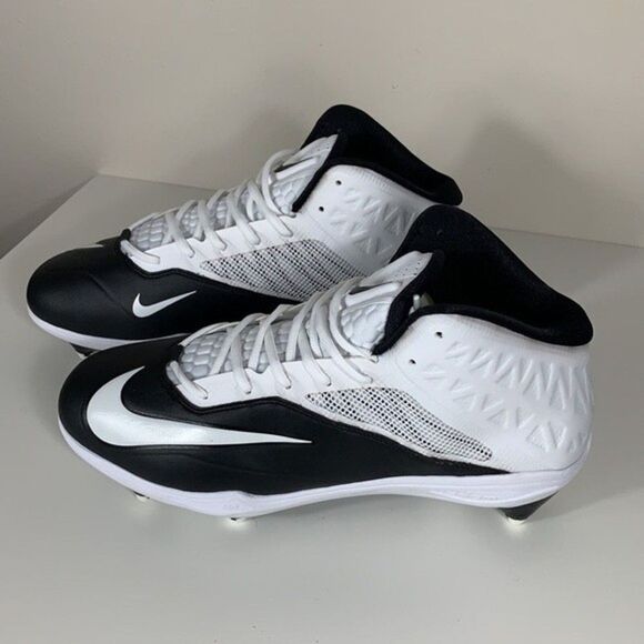 Nike Zoom Black & White Cleats men’s size 13.5 - Picture 3 of 7